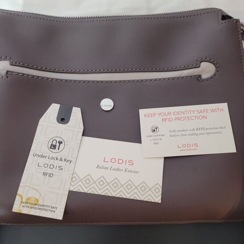 Lodis Downtown Dalia LAcXb CMT Italian Leather RFID Crossbody Bag - Picture 4 of 13